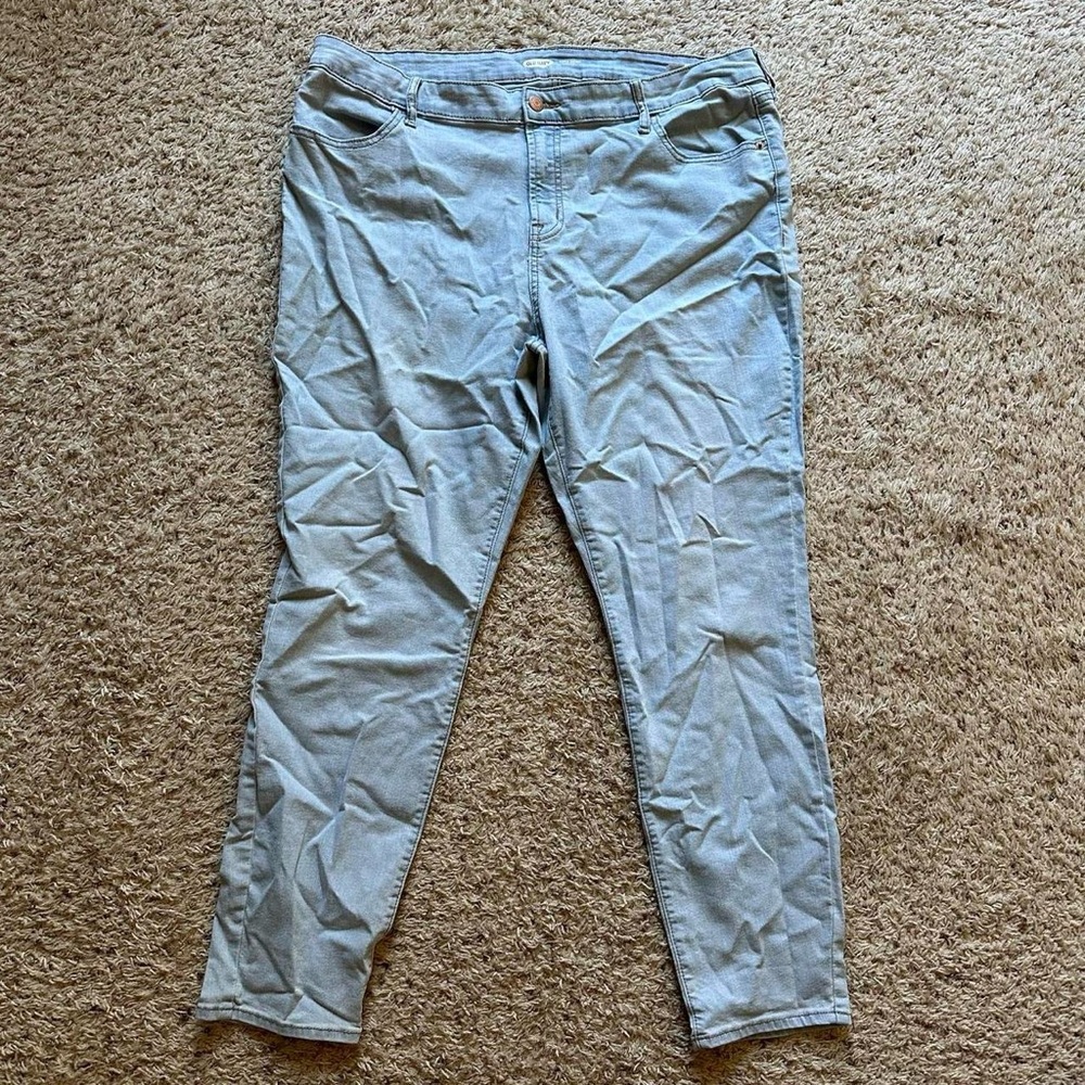 Old Navy Jeans Womens Size 18 Blue Denim Casual Mid Rise Super Skinny